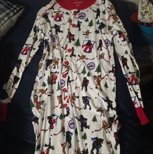 little blue house extra large one-piece pajamas hockey night in the wild